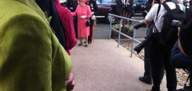 The Queen arrives at RAF Cosford